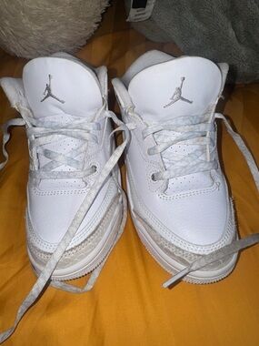 Nike Kids White/Light Gray Jordan Sneakers